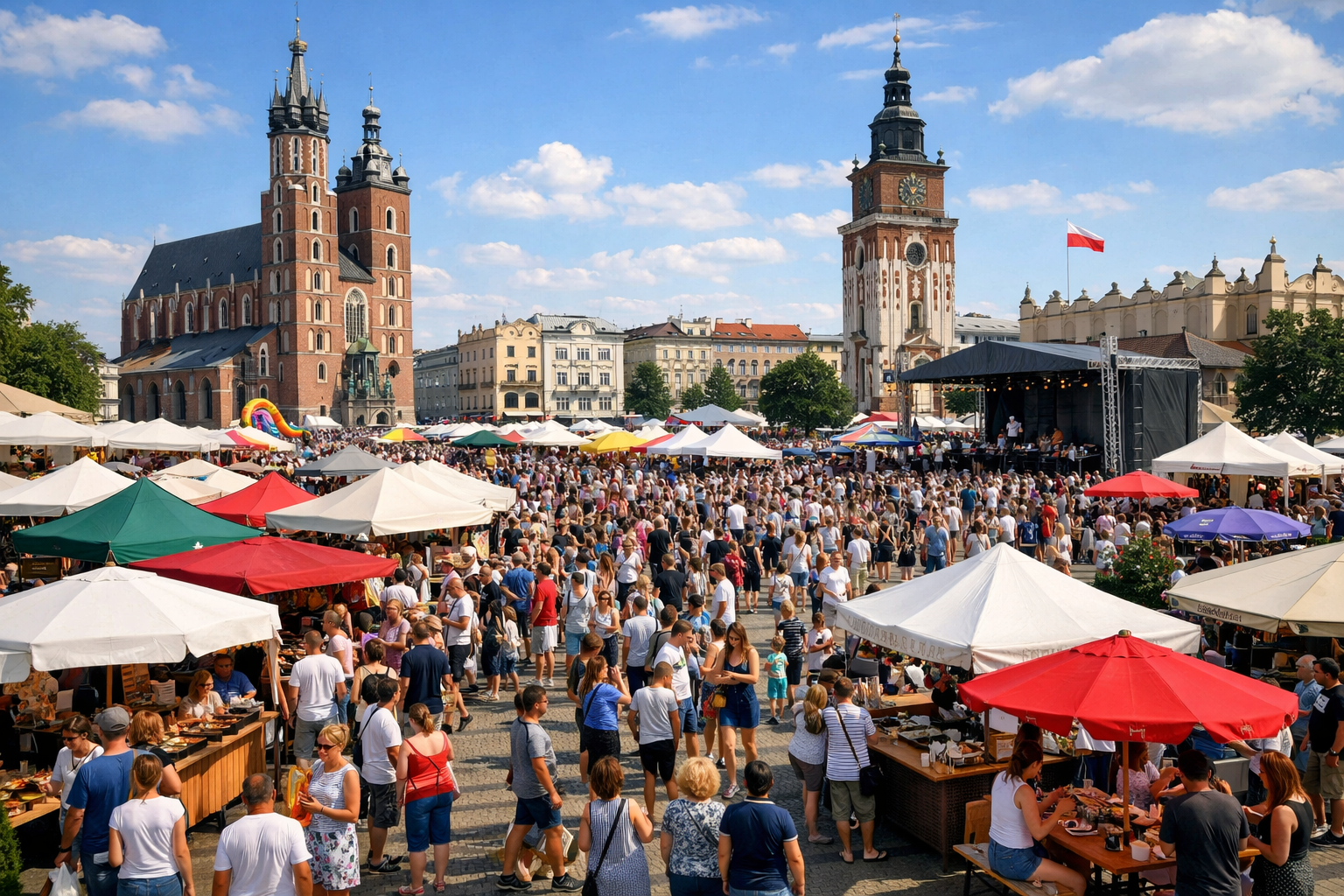 Wydarzenia miejskie — pogoda, tłok, logistyka
