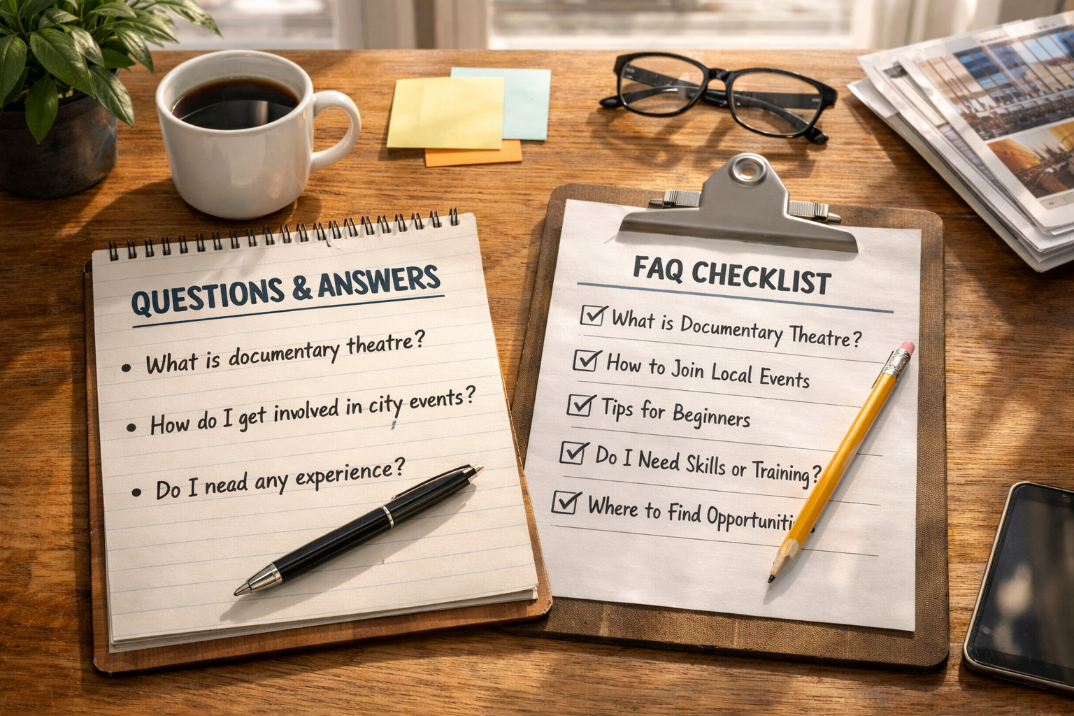 Dokument, teatr, miejskie — Q&A dla początkujących